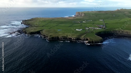 Ireland. Cliffs of Moher. 11-24-2025. Panoramic view, Wild Atlantic Irish coast. Video 4K