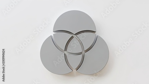 Abstract viewpoint innovative infographic with circle and venn diagrams for business