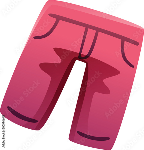 Quadro su tela Cartoon pink pants with gradient style.