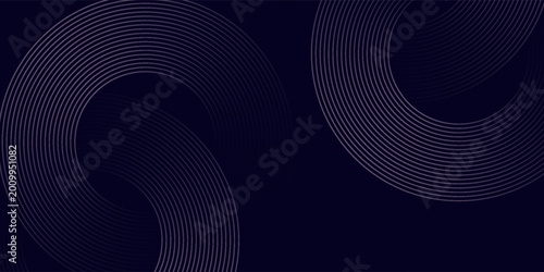 Abstract elegant black background with shiny gold geometric lines. Modern gold diagonal rounded lines pattern.Horizontal banner template. Suitable for covers, posters, presentations, vectors