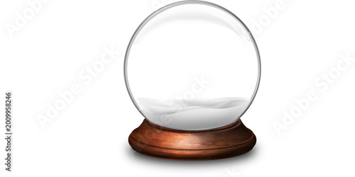 Foto crystal, ball, snow, globe, sphere, snowglobe, isolated on transparent backgroun