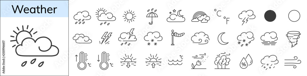 Obraz premium Hand-drawn house cleaning icon set