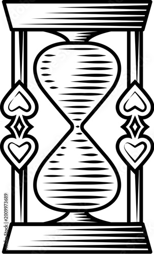 Vintage hourglass time symb...