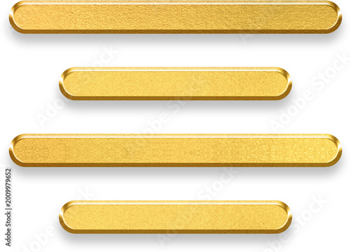 фотографія Luxury 3d gold align center symbol with metallic texture for text formatting and