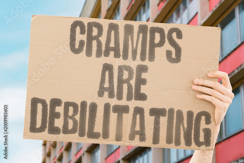 Canvas-taulu "Cramps Are Debilitating" Endometriosis and primary dysmenorrhea produce incapacitating pain levels comparable to serious medical conditions
