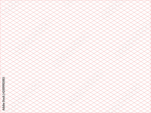 Abstract Diagonal Line Grid Seamless Pattern Minimal Diagonal Grid Pattern Background in Soft Red on White