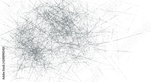 Valokuva Dense network of gray scratches and dust on white background for distressed grun