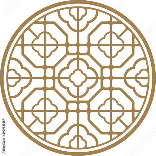 Traditional chinese moon window