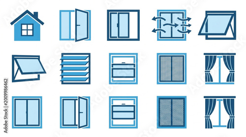 Foto Various types of windows and doors.