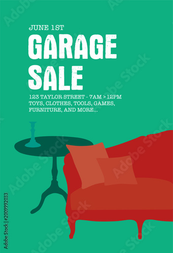 Slika na platnu garage sale flyer