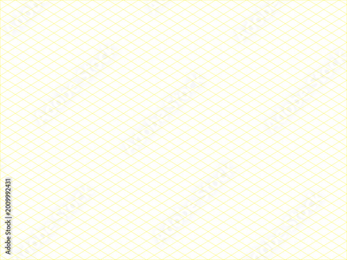 Abstract Diagonal Line Grid Seamless Pattern Minimal Diagonal Grid Pattern Background in Soft Yellow on White
