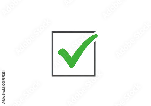 Free Download Simple green checkmark inside a white square icon - GFXLoad