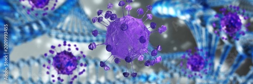 Incredible virus close-up, new strain, virus and infection of a new design, new virus, 3D rendering