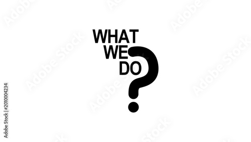 Φωτογραφία what we do, black isolated vector silhouette