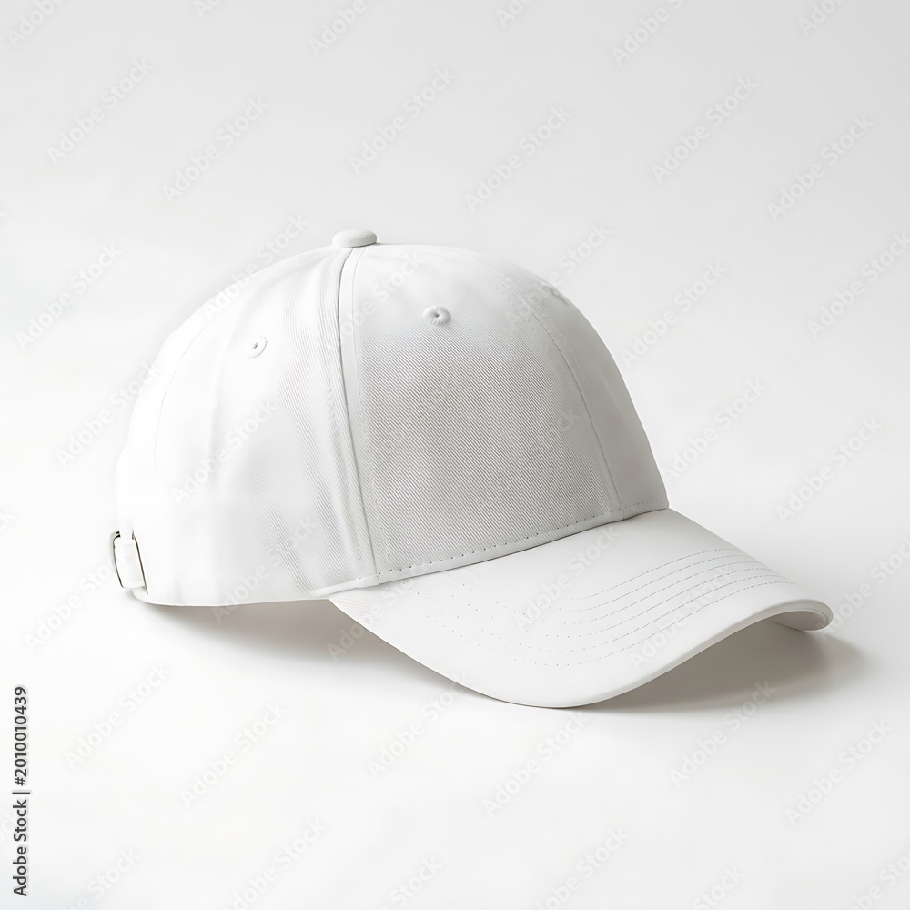 Fototapeta premium White baseball cap isolated background.