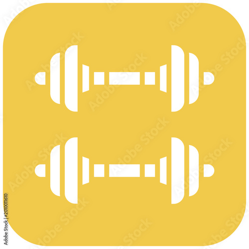Canvastavla Barbells Icon