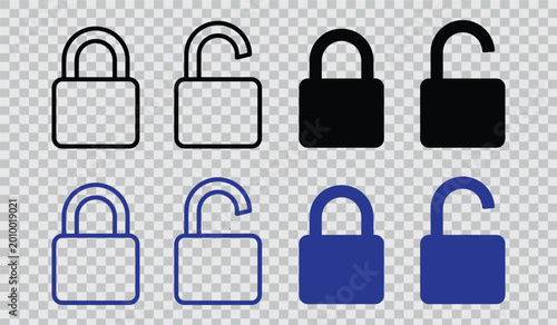 A collection of padlock icons in various colors and styles, representing security and access control concepts