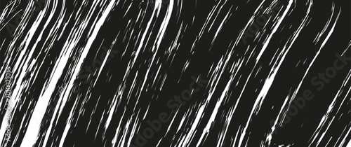 Foto Timeless and versatile white brush strokes, drops, and scratches on a solid black field