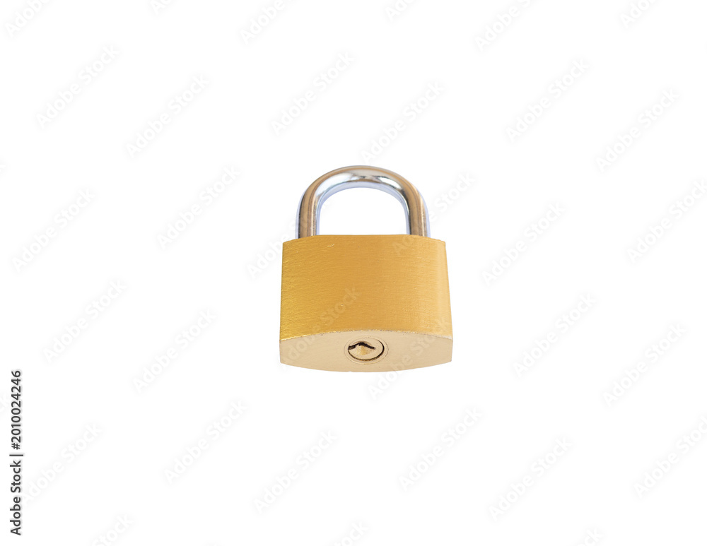Fototapeta premium Closeup of golden padlock