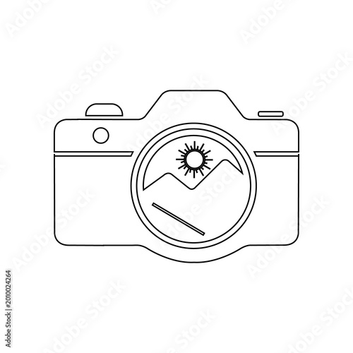 Digital camera icon vector illustration design