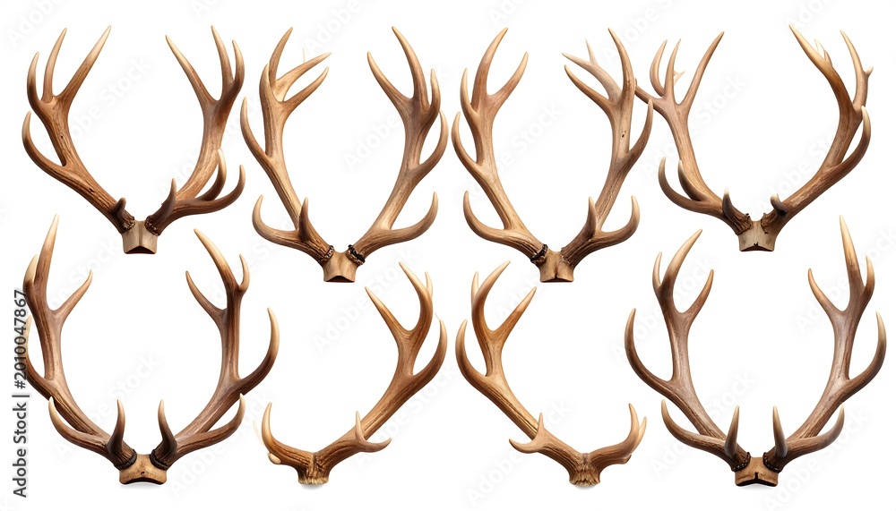 Fototapeta premium Antler Collection Isolated.