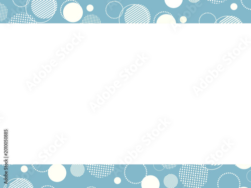 blue background with frame and bubbles