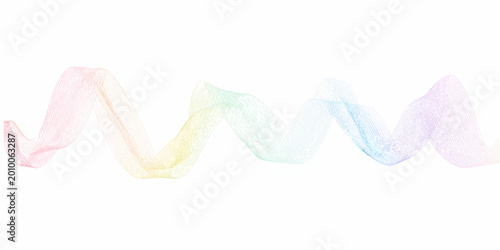 Φωτογραφία A smooth blue wave and colorful swirl pattern create an artistic motion design f