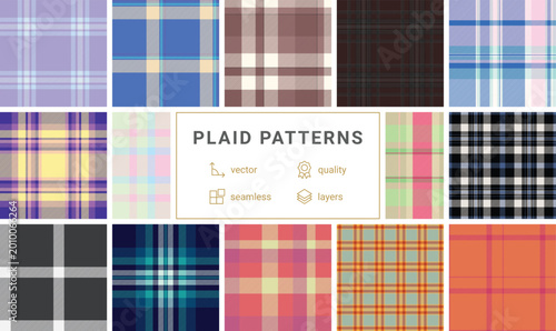 Schilderij op canvas Seasonal plaid collection designed for Halloween textiles