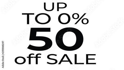 Tableau sur toile Marketing sign announces a fifty percent off sale to attract shoppers during retail clearance events