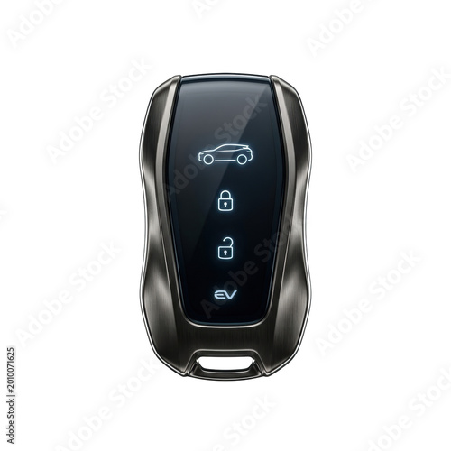 Bild auf Leinwand Electric vehicle car key fob isolated