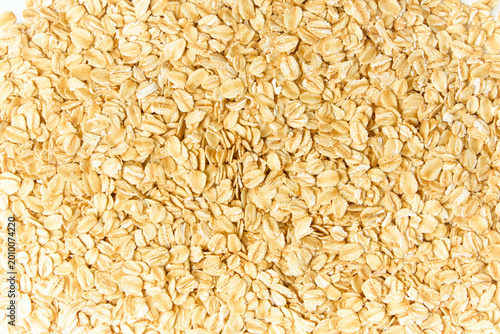 Photos Rolled oats texture background healthy breakfast cereal concept, top view