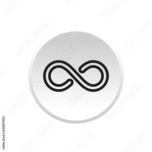 simple infinity icon for numbers and time