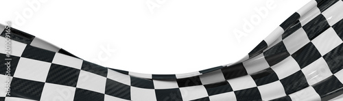 Dynamic image of a checkered flag waving against a white backdrop. Perfect for race, sport, win, and success concepts.