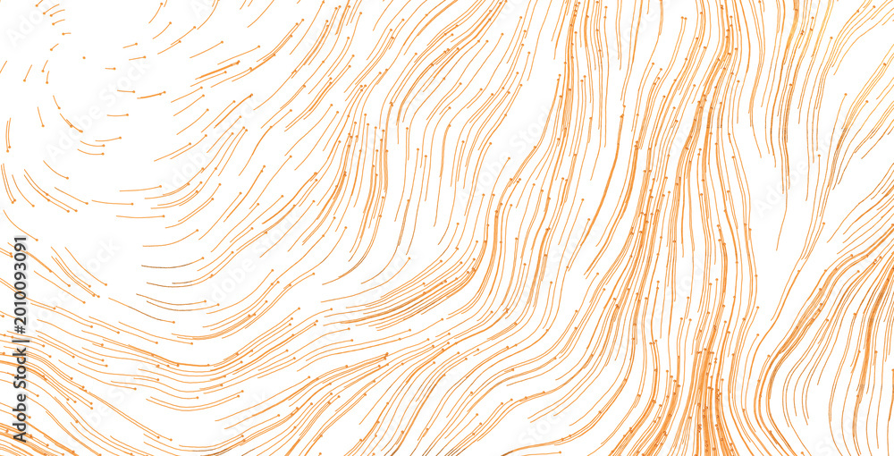 Fototapeta premium Abstract design featuring dynamic, flowing lines in shades of orange and white, evoking movement and a sense o