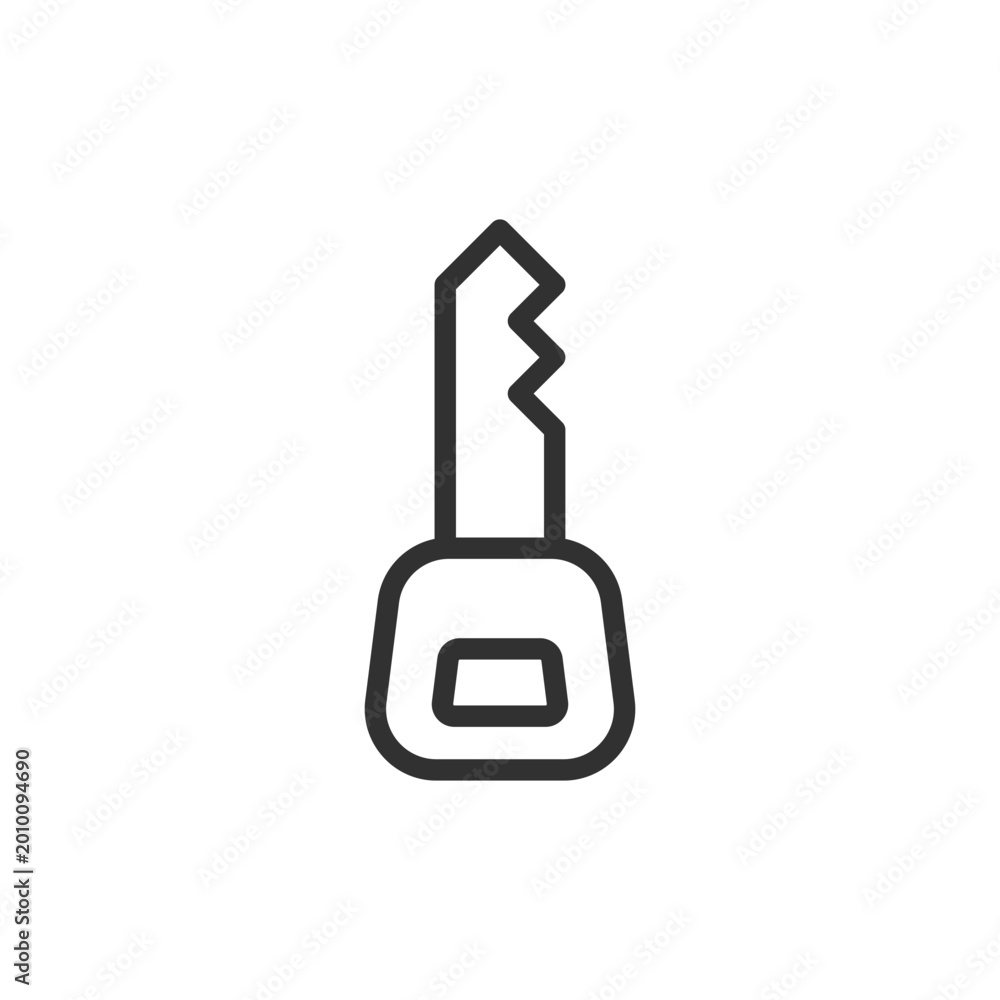 Obraz premium Key, linear style icon. Access and security control. Editable stroke width (1)
