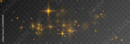 Fotografi Golden glitter cloud with luminous particles and gradients