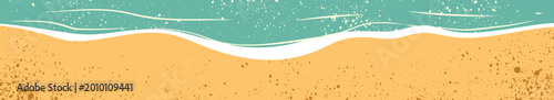 Tropical Beach Wave Border