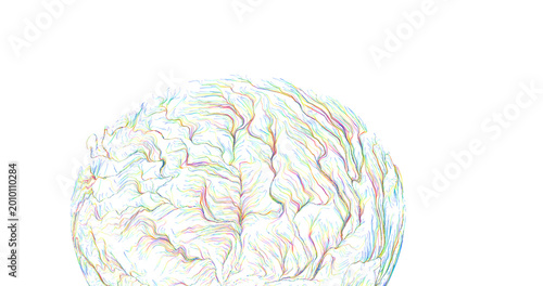 Abstract colorful brain sph...