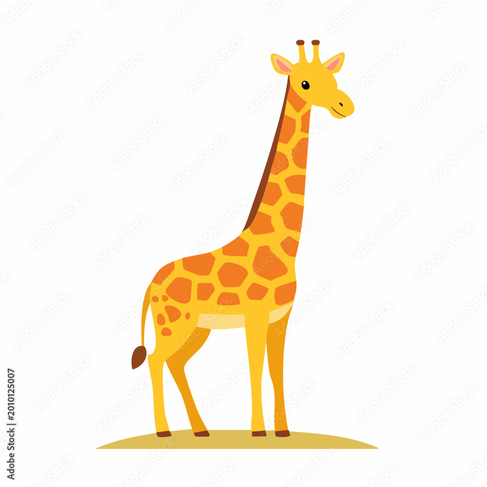Obraz premium Cute Cartoon Giraffe Illustration