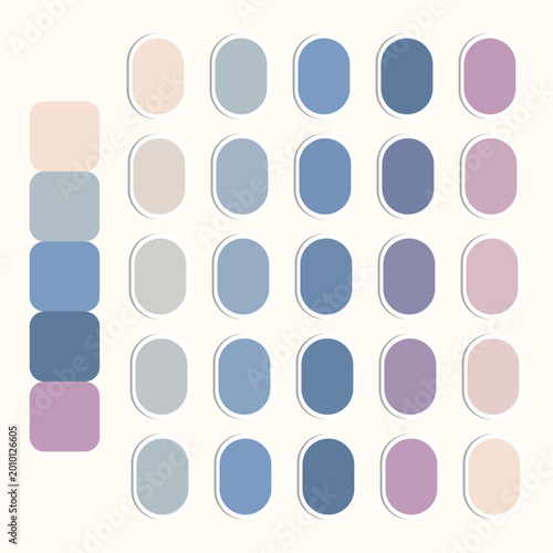 set of color palette vector template design