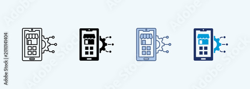 Mobile Aplication multiple style icon collection