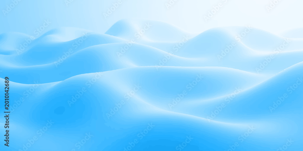 Obraz premium Abstract blue silk fabric background featuring a soft flowing wave pattern with smooth liquid motion and elegant satin textile texture for a professional vector wallpaper design