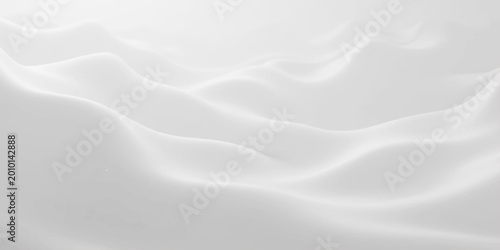 Bilde på lerret Smooth white silk and satin fabric background featuring flowing cream waves and