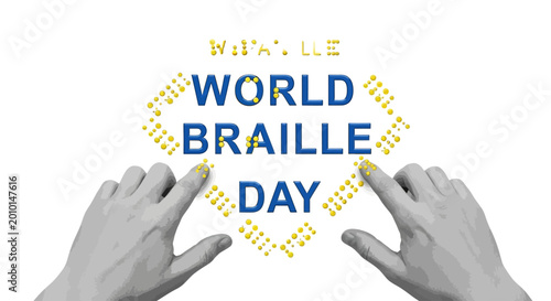 Photos World Braille Day, braille awareness, tactile reading, accessible education, yel