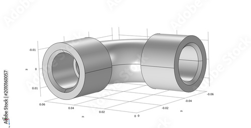 Canvas Print Metal or plastic pipe drawing