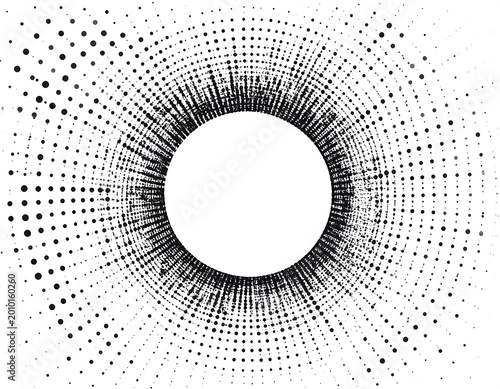 Abstract Halftone Circle.