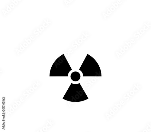 Radioactive Symbol Isolated on White Background for Hazard Awareness.