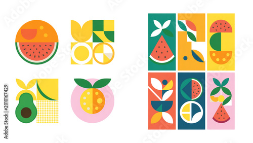 Obraz na plátně Set of fresh citrus fruits including orange lemon lime and grapefruit with leave