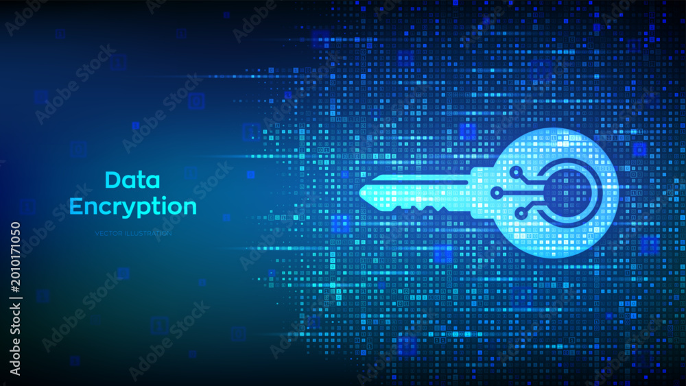 Vászonkép Data encryption concept