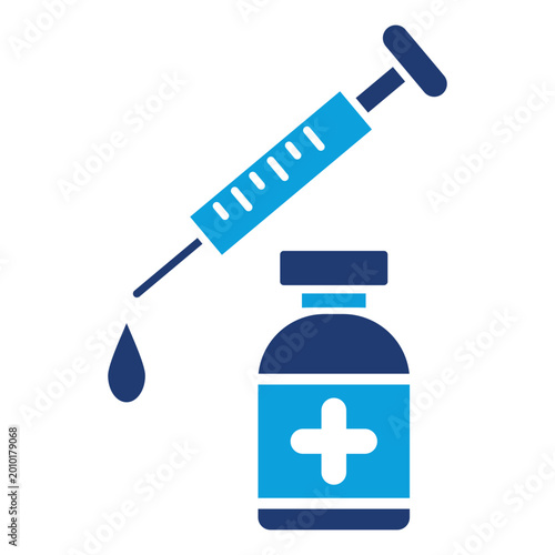 Syringe Blue Combination Icon